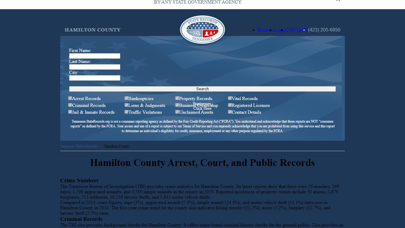 Hamilton County Arrest, Court, and Public Records
